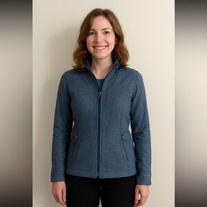 Free Country Coat Jacket Water Resistant Tweed/Teal